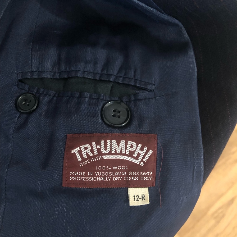 Triumph Navy Wool Blazer